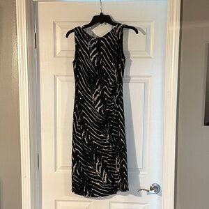American Living Black and Beige Midi Dress